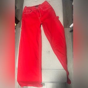 Forever 21 Women’s Red Cargo Pants